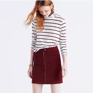 Madewell studio zip up skirt